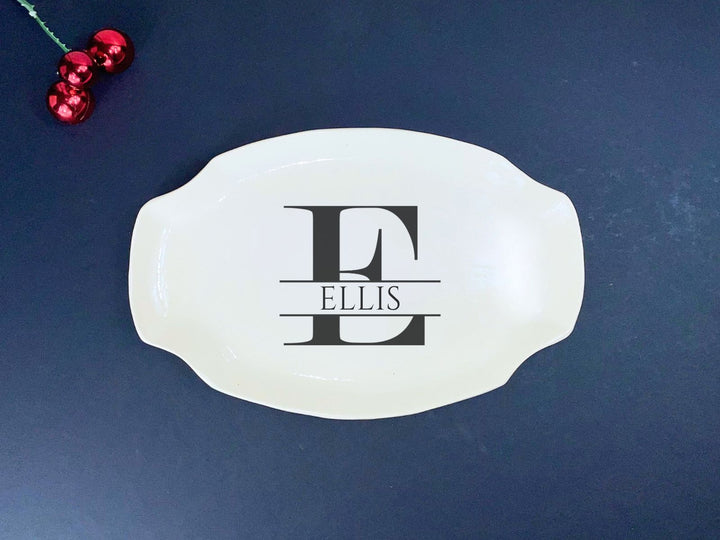small handmade ceramic platter for wedding gift