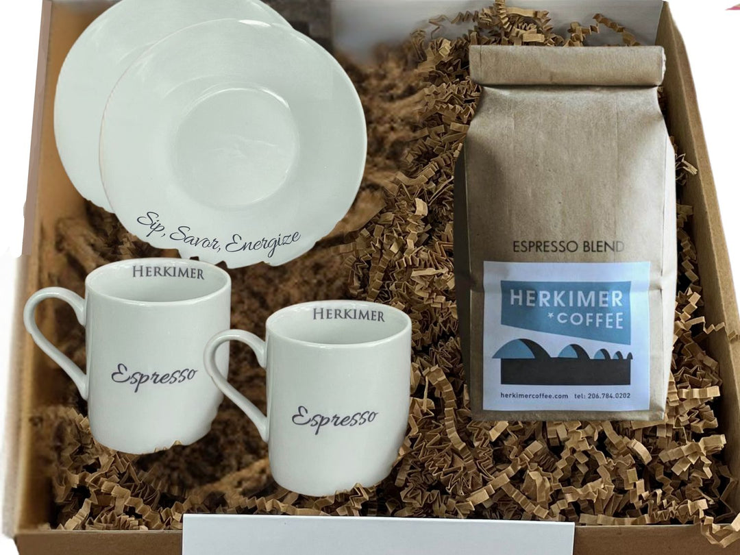 coffee gift box with personalized cups