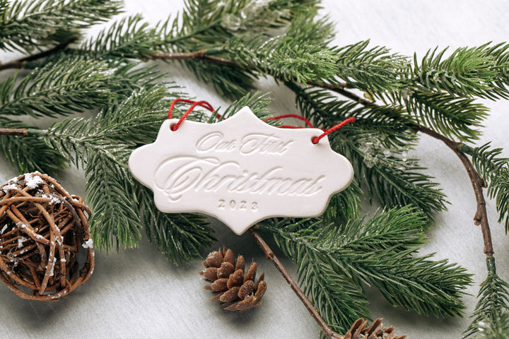 Our First Christmas 2025, First Christmas Ornament - SHIPS FAST - Gift Boxed and Ready to Give