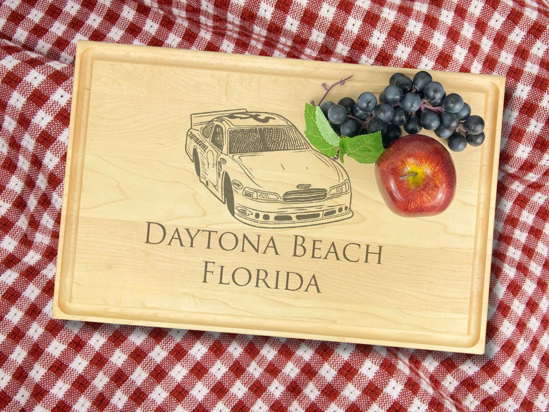 Nascar racing design custom cutting board
