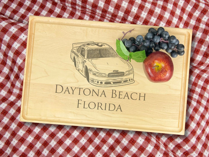 Nascar racing design custom cutting board