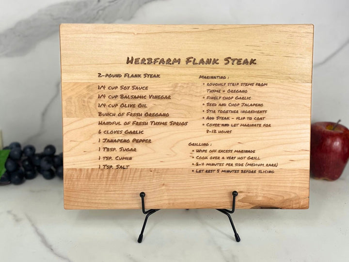Handwritten Recipe Cutting Board, Personalized Charcuterie Board