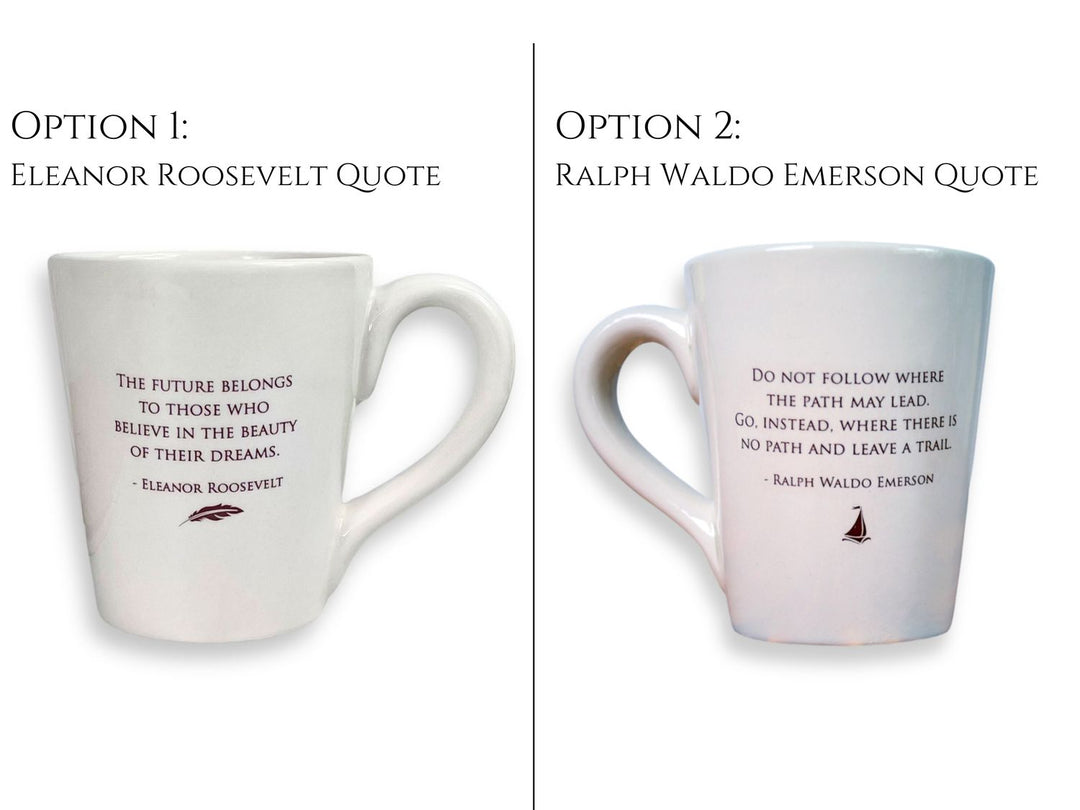 Graduate Gift Box - College or High School Grad Present, Inspirational Quote, Keepsake Box, Compass Necklace, Coffee Mug