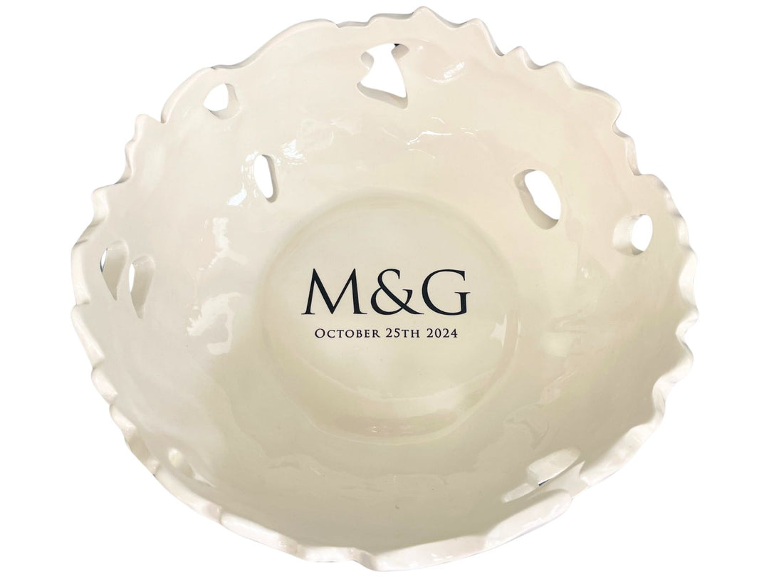 Customizable Ceramic Leaf Bowl, 7 5/8" Dia.
