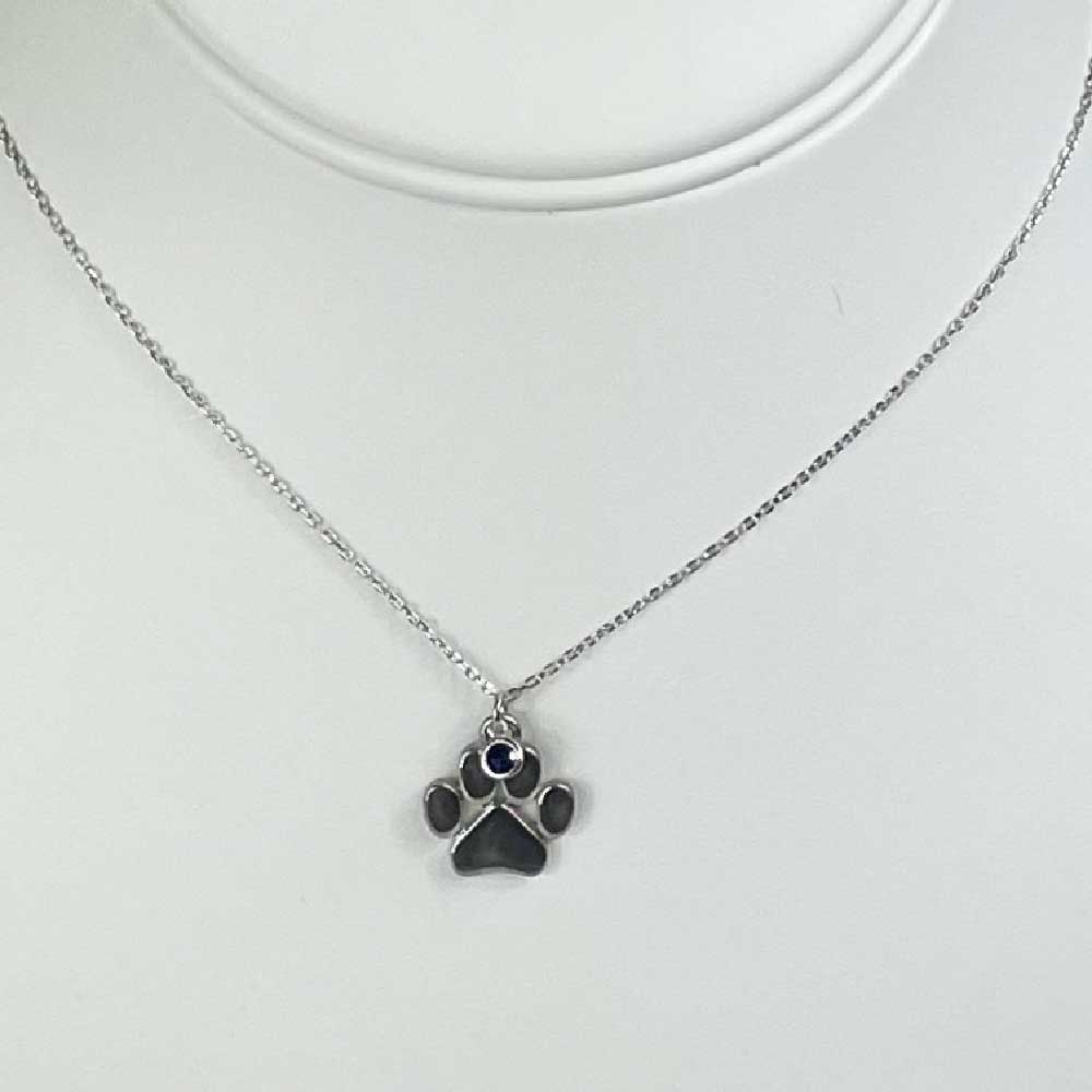small paw charm necklace
