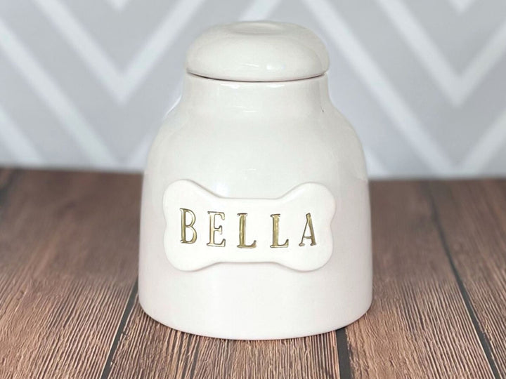 urn for pet ashes with pet's name on front