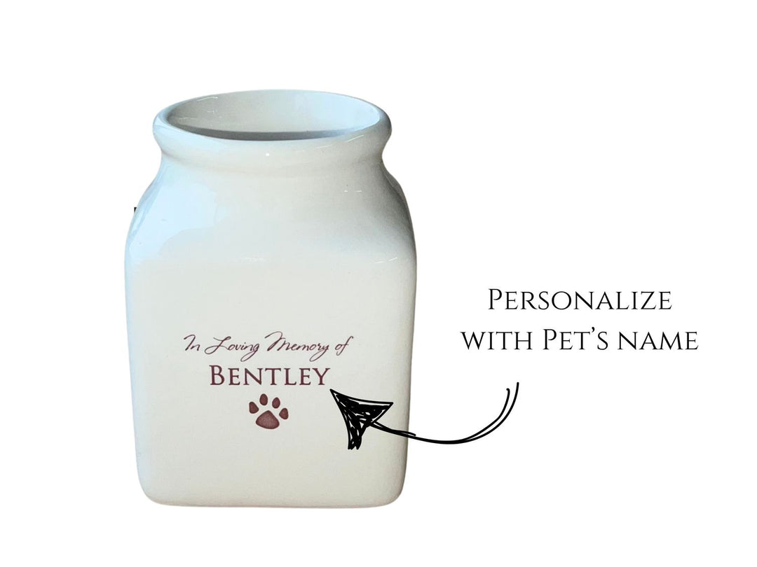 Pet Sympathy Gift Box, Personalized Memorial Candle, Loss of Pet Gift, In Memory of Dog or Cat, Handmade Remembrance Heart Bowl, Gift Set