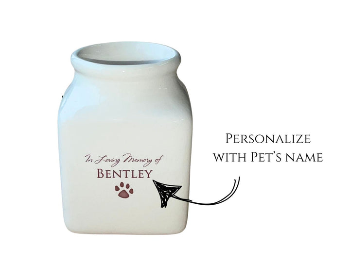 Pet Sympathy Gift Box, Personalized Memorial Candle, Loss of Pet Gift, In Memory of Dog or Cat, Handmade Remembrance Heart Bowl, Gift Set