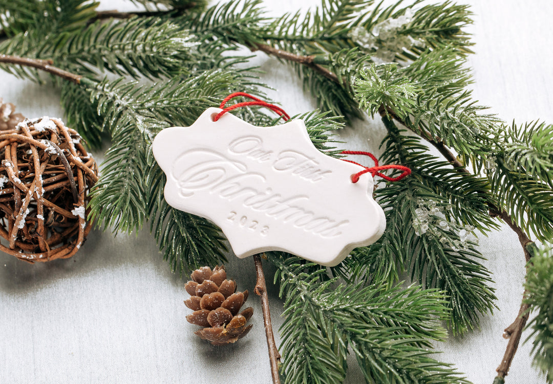 Our First Christmas 2025, First Christmas Ornament - SHIPS FAST - Gift Boxed and Ready to Give