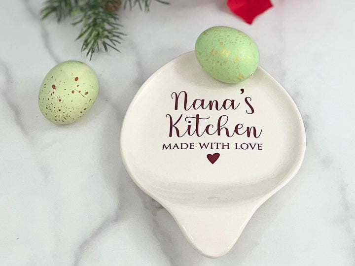 Personalized Ceramic Spoon Rest