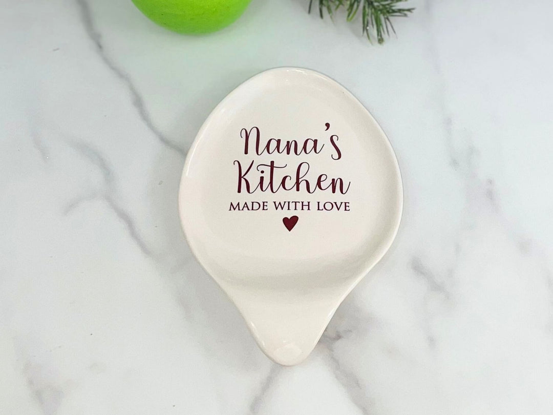 Personalized Ceramic Spoon Rest