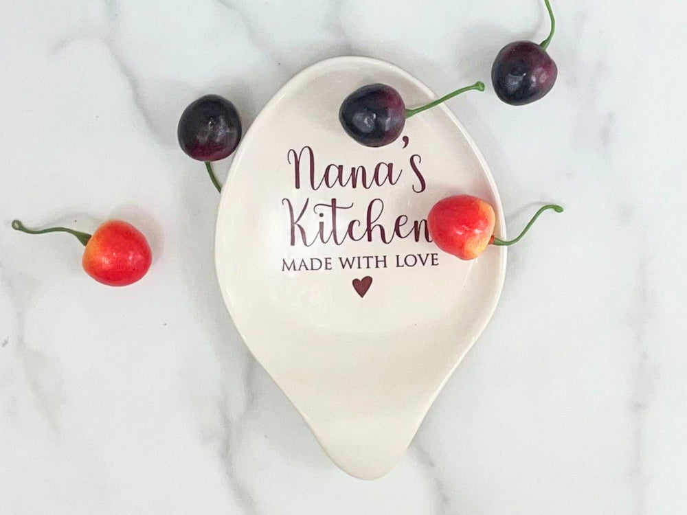 custom ceramic spoon rest for kitchen