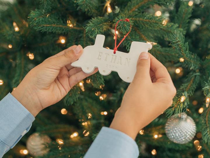 Personalized Train Ornament - First Christmas Ornament 2025