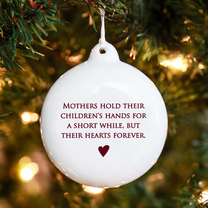 Mothers hold their children's hands... Holiday Bulb Ornament