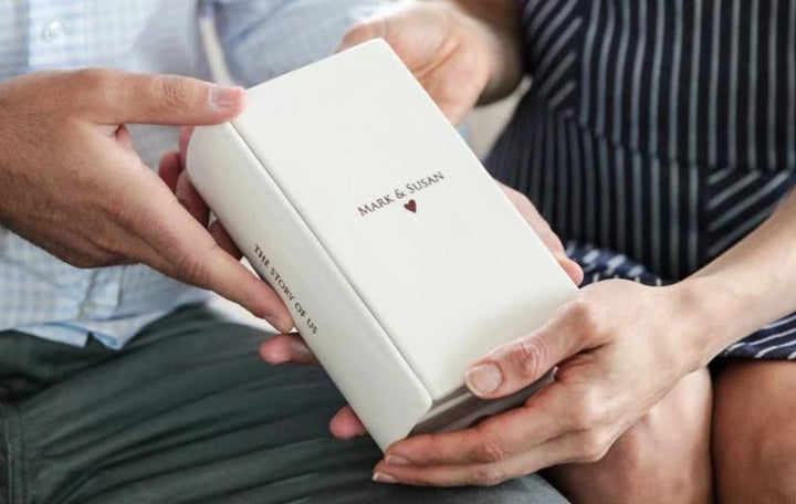 Anniversary Gift or Wedding Gift - The Story of Us - Ceramic Keepsake Book Box