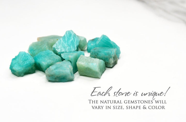 Amazonite Necklace, Raw Amazonite Stone Layering Necklace, Boho Necklace, Healing Crystal Necklace, Birthday Gift