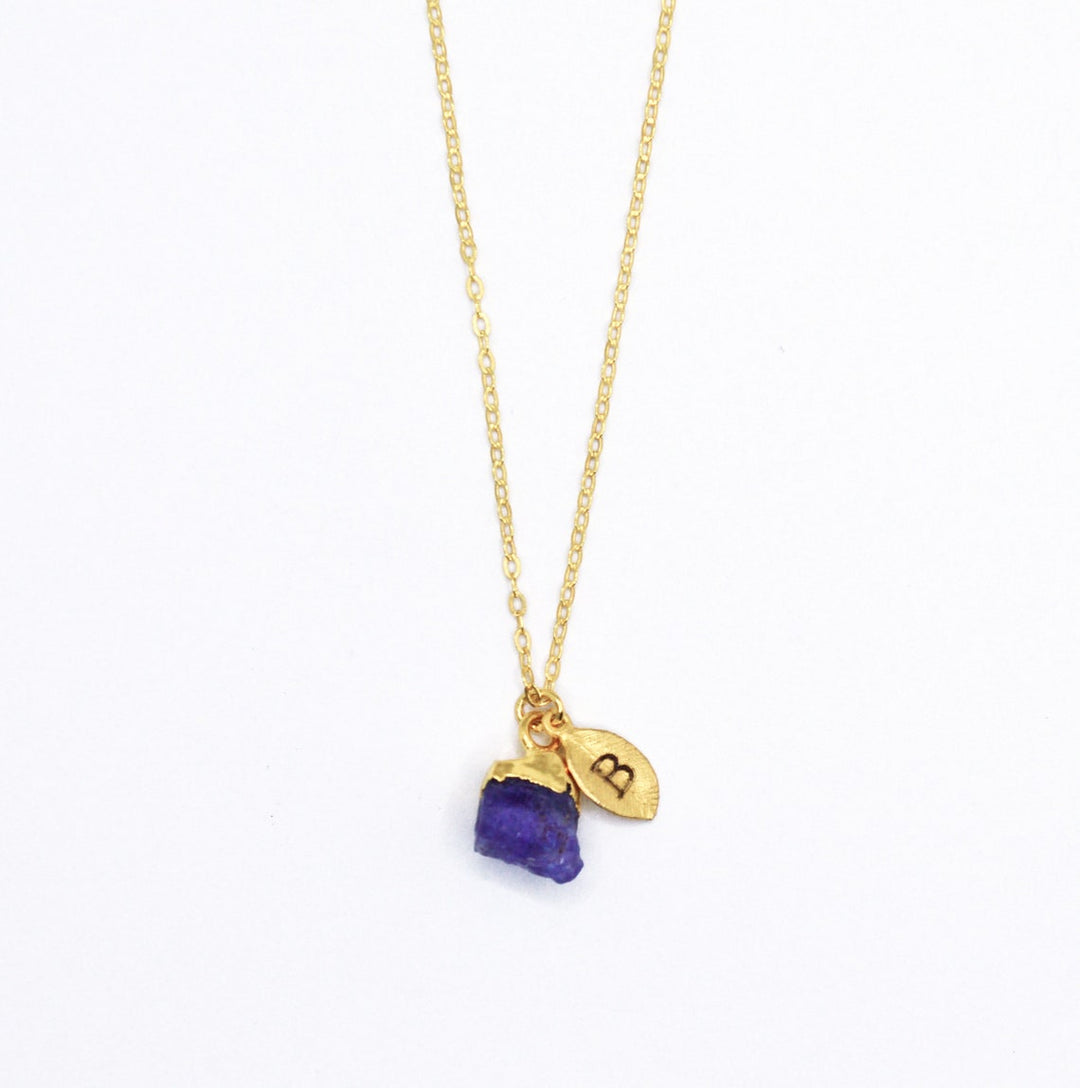 Amethyst Natural Stone Necklace, February Birthstone Necklace, Bridesmaid Gift, Layering Necklace, Personalized Necklace