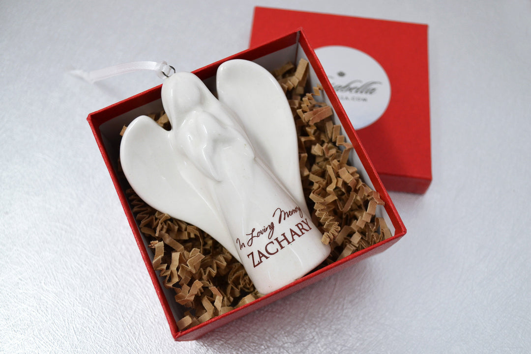 Angel Sympathy Ornament, Sympathy Gift, In Loving Memory, Memorial Gift, Angel Sympathy Gift - Personalized with Name