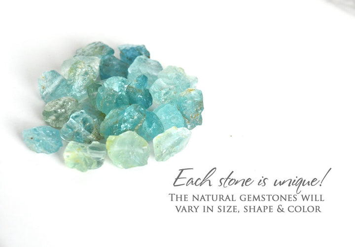 Aquamarine Necklace, March Birthstone Necklace, Raw Stone Aquamarine Necklace, Layering Necklace, Boho Necklace, Healing Crystals