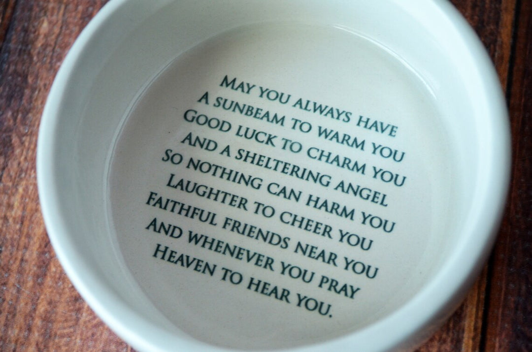 Personalized Keepsake Box with Irish Blessing in Green - Round