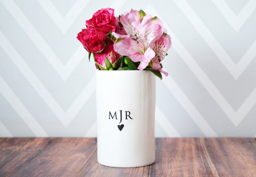 Bridesmaid Gift, Maid of Honor Gift, Matron of Honor Gift, Bridal Party Gift, Monogrammed Bridesmaid Gift - Personalized Vase
