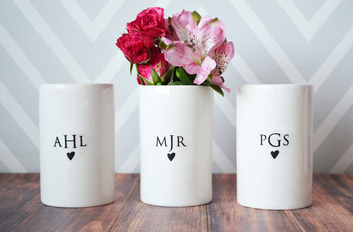 Bridesmaid Gift, Maid of Honor Gift, Matron of Honor Gift, Bridal Party Gift, Monogrammed Bridesmaid Gift - Personalized Vase