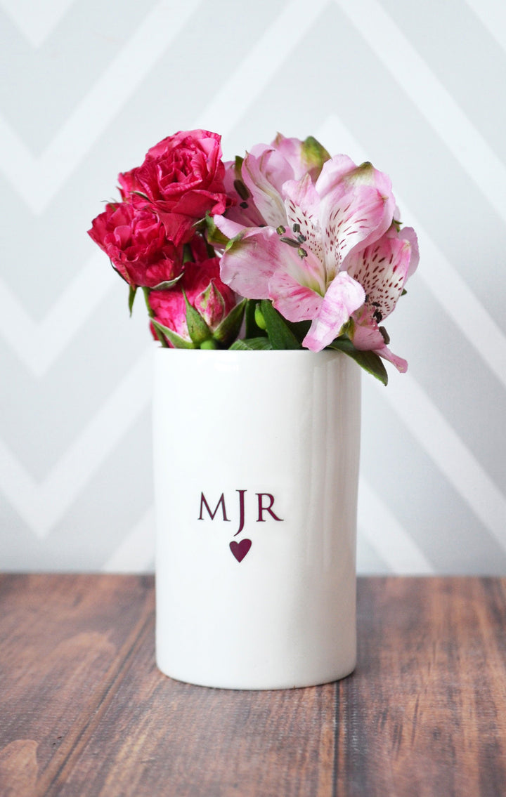 Bridesmaid Gift, Maid of Honor Gift, Matron of Honor Gift, Bridal Party Gift, Monogrammed Bridesmaid Gift - Personalized Vase