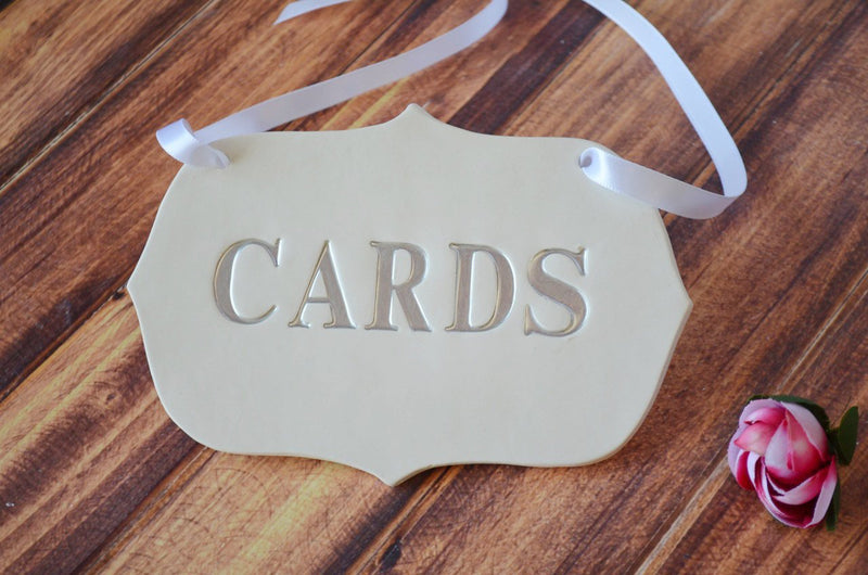 Cards Sign for Wedding Card Box - READY TO SHIP - Available in different colors