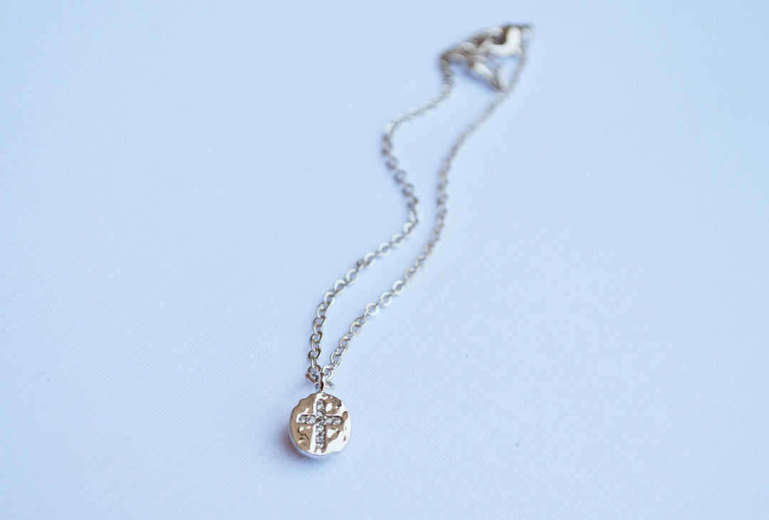 Cross Bracelet, Baptism Gift, First Communion Gift, Confirmation Gift, Goddaughter Gift, Birthstone Bracelet - Godparent or Godchild Gift