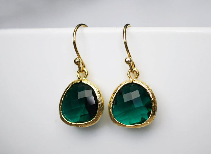 Emerald Earrings, May Birthstone Gift, May Birthstone Earrings, Emerald Jewelry Set