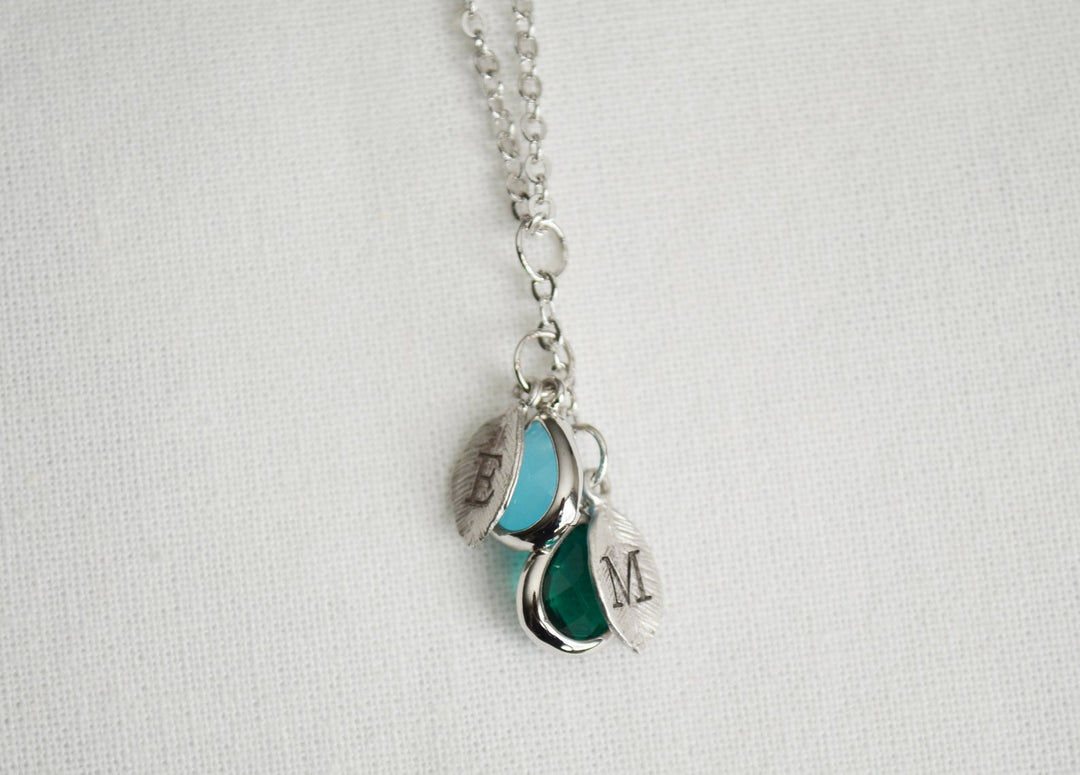 Family Tree Necklace, Mom Necklace, Personalized Birthstone Necklace, Push Present, Initial Necklace, Mom Gift, Grandma Necklace