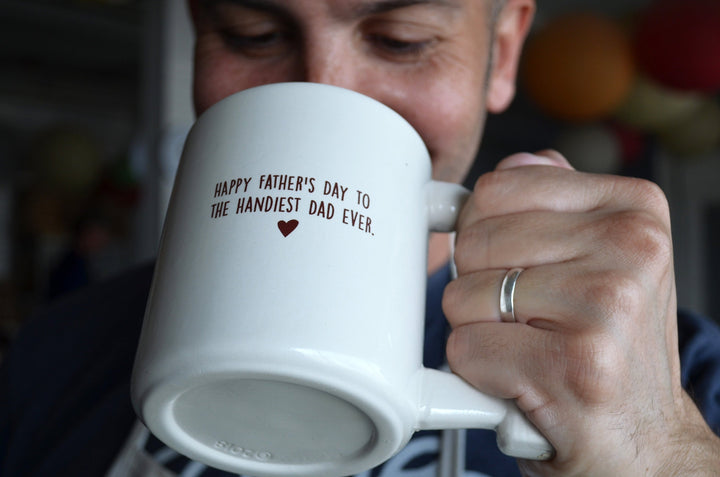 Jumbo Coffee Mug | Happy Father’s Day to the Handiest Dad Ever | READY TO SHIP | Hammer Mug