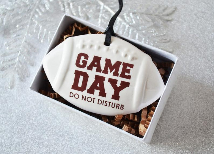 Football Ornament, Game Day Do Not Disturb, Football Lover Gift For Husband, Sports Ornament