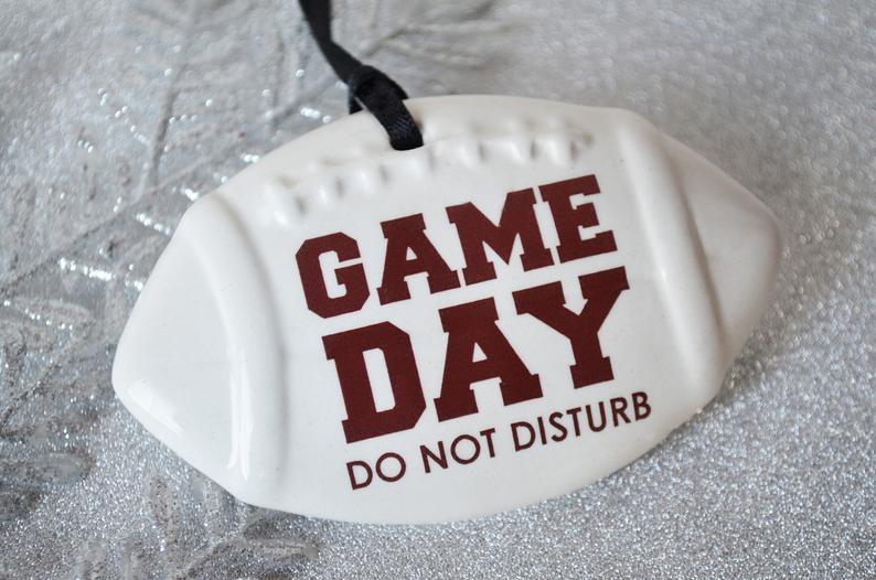 Football Ornament, Game Day Do Not Disturb, Football Lover Gift For Husband, Sports Ornament