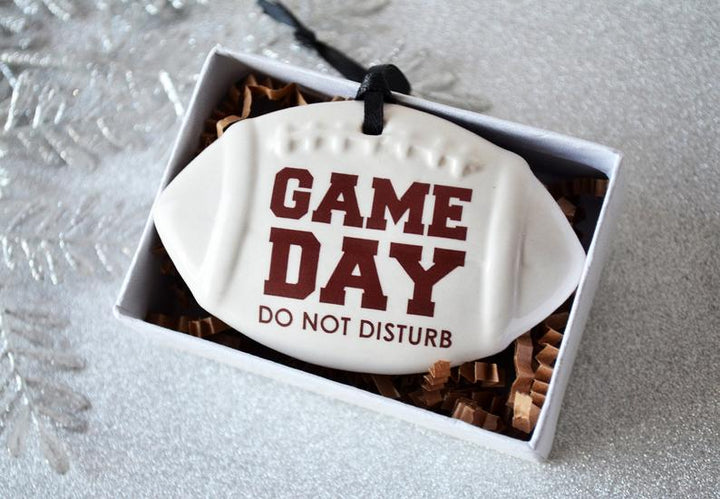 Football Ornament, Game Day Do Not Disturb, Football Lover Gift For Husband, Sports Ornament