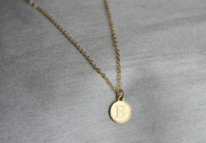 Gold Letter Pendant Necklace, Initial Necklace, Personalized Layering Necklace, Graduation Gift, Bridesmaid Gift, Friend Gift, Mom Gift