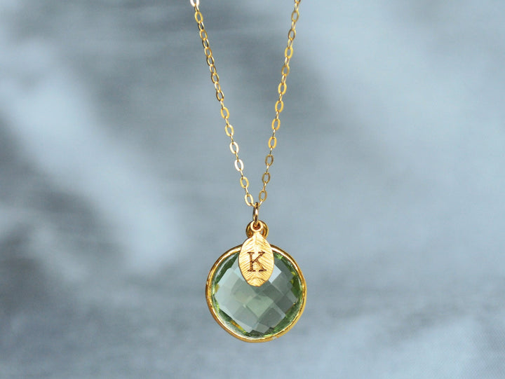 Green Amethyst Earrings, August Birthstone Earrings, August Birthday Gift,  Round Birthstone, 14K Gold Fill, Wife Gift, Mom Gift, Bridesmaid Gift