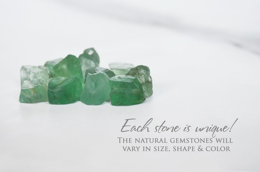Green Fluorite Necklace, Natural Green Fluorite Layering Necklace, Raw Boho Necklace, Healing Crystal Necklace, Birthday Gift