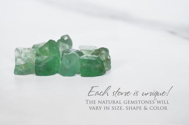 Green Fluorite Necklace, Natural Green Fluorite Layering Necklace, Raw Boho Necklace, Healing Crystal Necklace, Birthday Gift