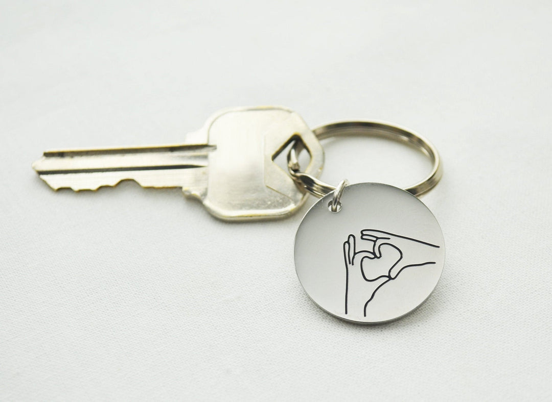 Hand Gestures Keychain, Best Friends Keyring, Friend Gift, Key Holder, Available in other Gestures