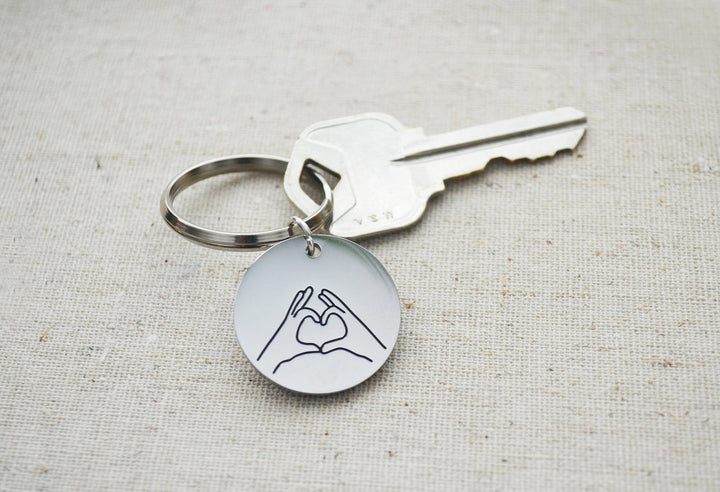 Hand Gestures Keychain, Best Friends Keyring, Friend Gift, Key Holder, Available in other Gestures