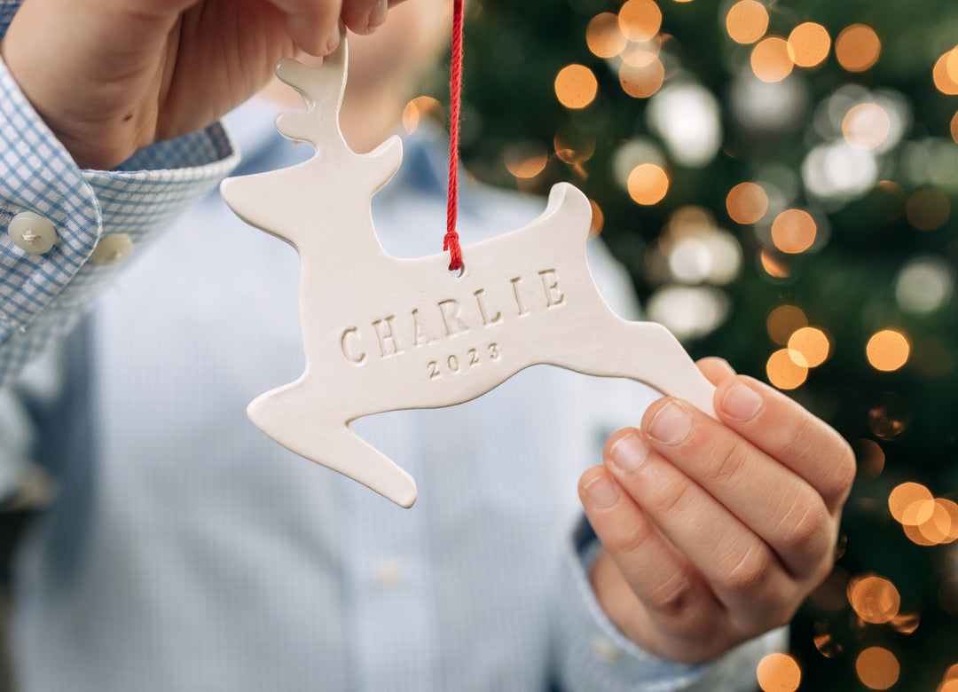 Personalized Reindeer 2024 Christmas Ornament