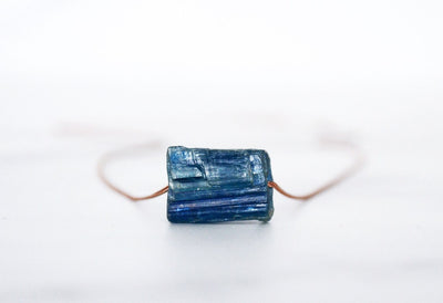 Kyanite Necklace, Natural Blue Kyanite Layering Necklace, Raw Boho Necklace, Healing Crystal Necklace, Birthday Gift, Friend Gift