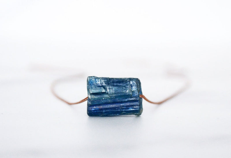Kyanite Necklace, Natural Blue Kyanite Layering Necklace, Raw Boho Necklace, Healing Crystal Necklace, Birthday Gift, Friend Gift