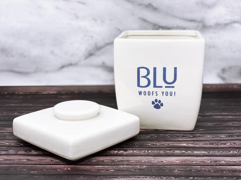 Large Personalized Dog Treat Jar, Dog Gift, Puppy Gift, Dog Lover Gift, Treat Jar with Name or Logo