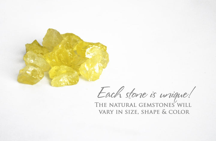 Lemon Quartz Necklace, Raw Yellow Quartz Stone Layering Necklace, Boho Necklace, Healing Crystal Necklace, Birthday Gift