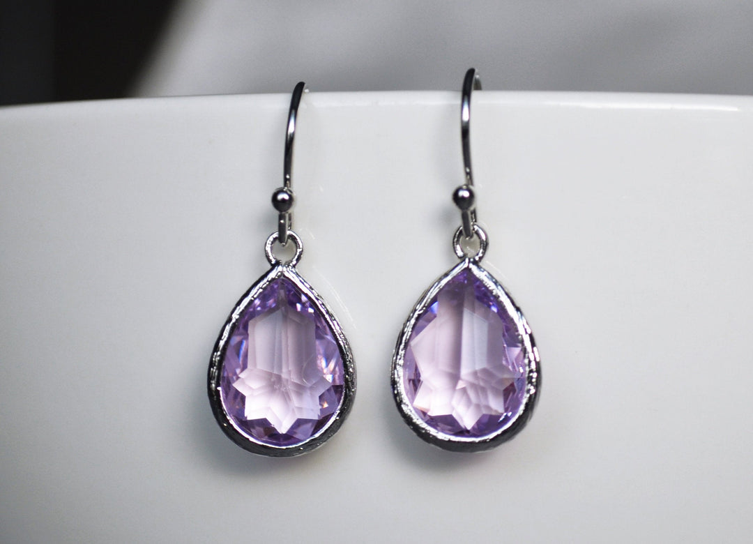 Lilac earrings, February Birthstone Gift, Lilac Birthstone earrings, Bridesmaid earrings, Lilac earrings Birthday Gift for Her