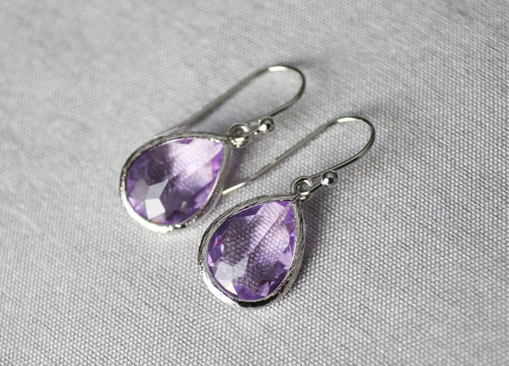 Lilac earrings, February Birthstone Gift, Lilac Birthstone earrings, Bridesmaid earrings, Lilac earrings Birthday Gift for Her