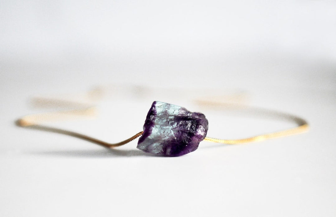 Multi-Fluorite Necklace or Rainbow Fluorite Choker, Multi-Fluorite Layering Necklace, Boho Necklace, Healing Crystal Necklace, Birthday Gift