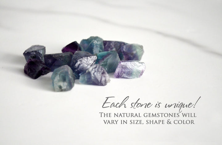 Multi-Fluorite Necklace or Rainbow Fluorite Choker, Multi-Fluorite Layering Necklace, Boho Necklace, Healing Crystal Necklace, Birthday Gift